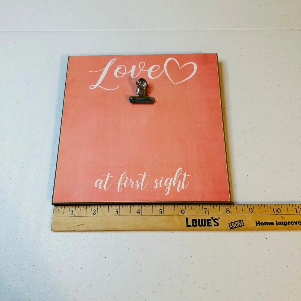 Love At First Sight Photo Holder Pink Frame Photo Frame Valentines Pregnancy etc
